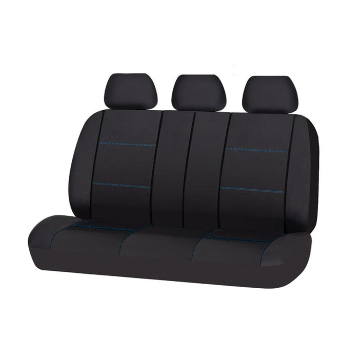 Universal Lavish Rear Seat Cover Size 06 08s Black Blue