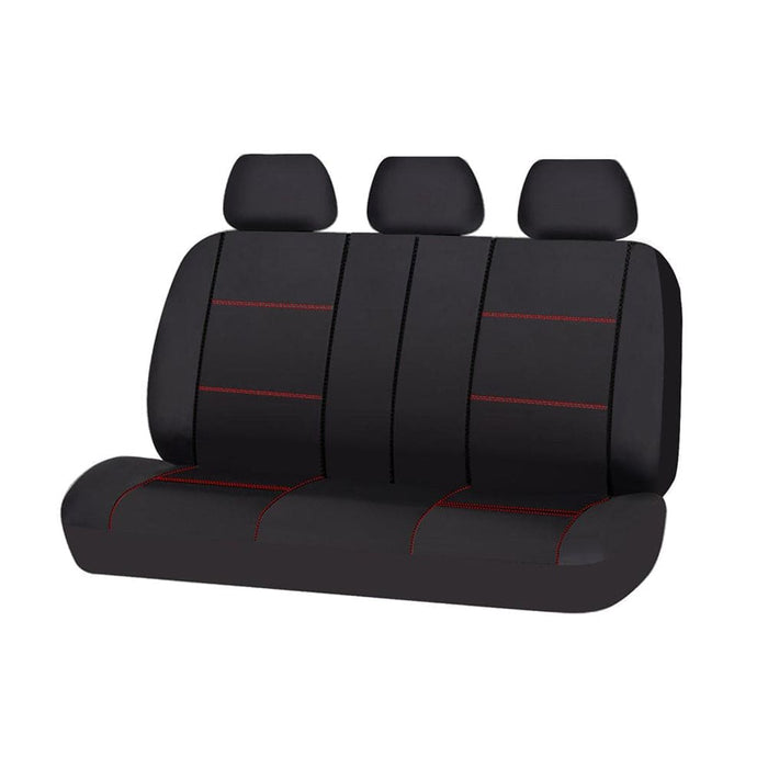 Universal Lavish Rear Seat Cover Size 06 08s Black Red