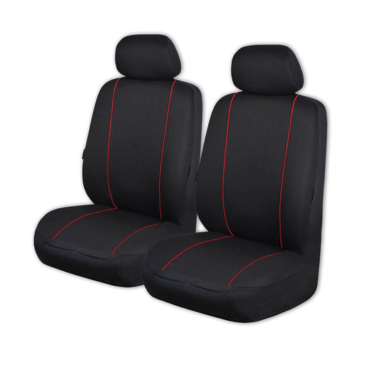 Universal Pinnacle Front Seat Covers Size 30 35 Black Red