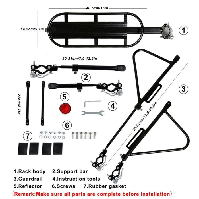 Upgrade Full Quick Bicycle Luggage Carrier