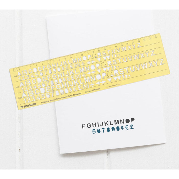 Upper Case Numbers English Lettering Template Drafting