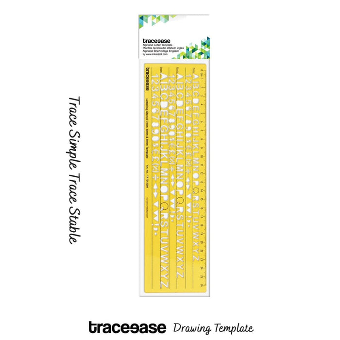 Upper Case Numbers English Lettering Template Drafting