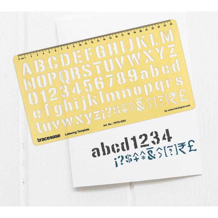 Upper and Lower Case Alphabet Lettering Template Drafting