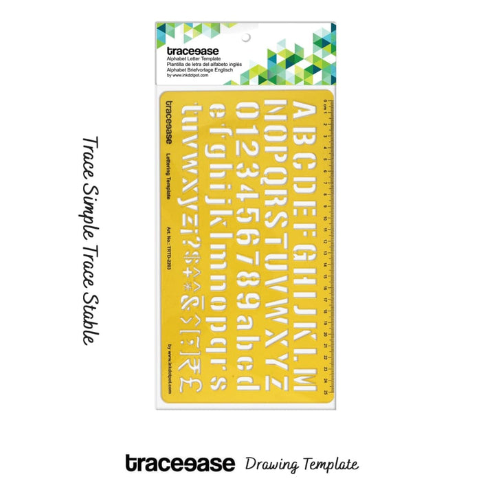 Upper and Lower Case Alphabet Lettering Template Drafting