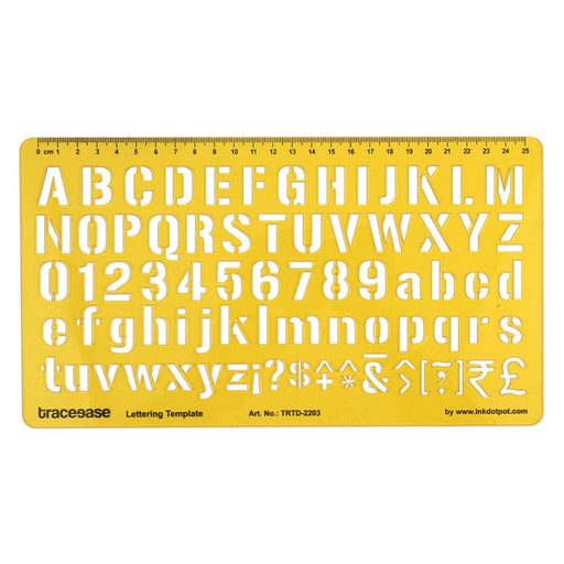 Upper and Lower Case Alphabet Lettering Template Drafting