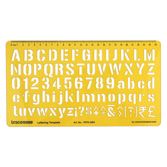 Upper and Lower Case Alphabet Lettering Template Drafting