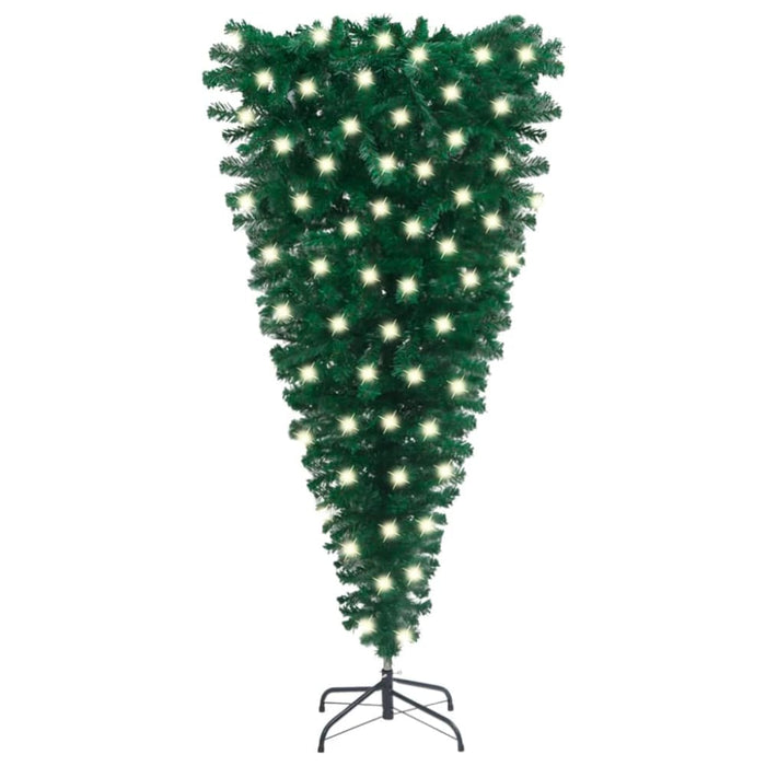 Upside-down Artificial Christmas Tree With Leds 120 Cm