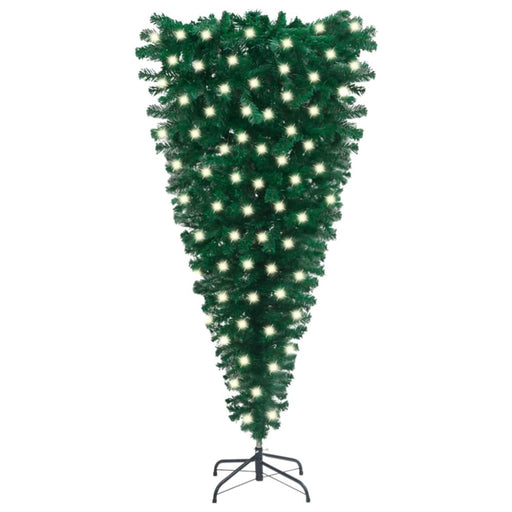 Upside-down Artificial Christmas Tree With Leds 150 Cm