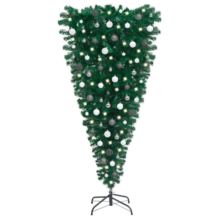 Upside - down Artificial Christmas Tree With Leds&ball Set