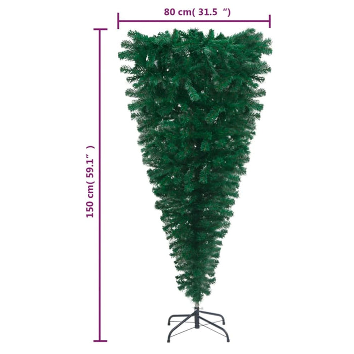 Upside-down Artificial Christmas Tree with Stand Green 150