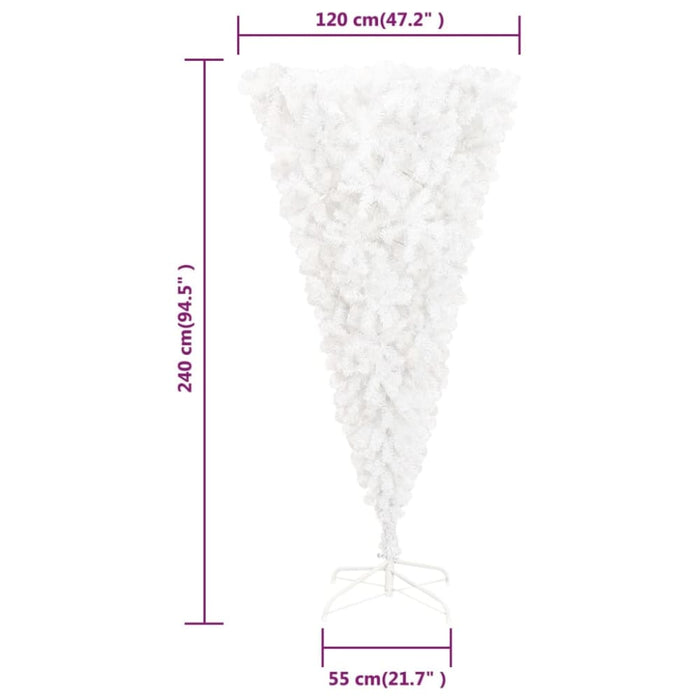 Upside-down Artificial Christmas Tree with Stand White 240