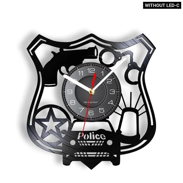 Usa Policeman Vinyl Record Wall Clock