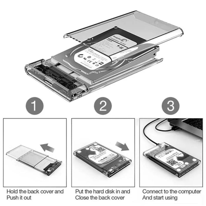 Usb 3.0 to Sata Iii Hard Drive Case for 2.5 Hdd Ssd