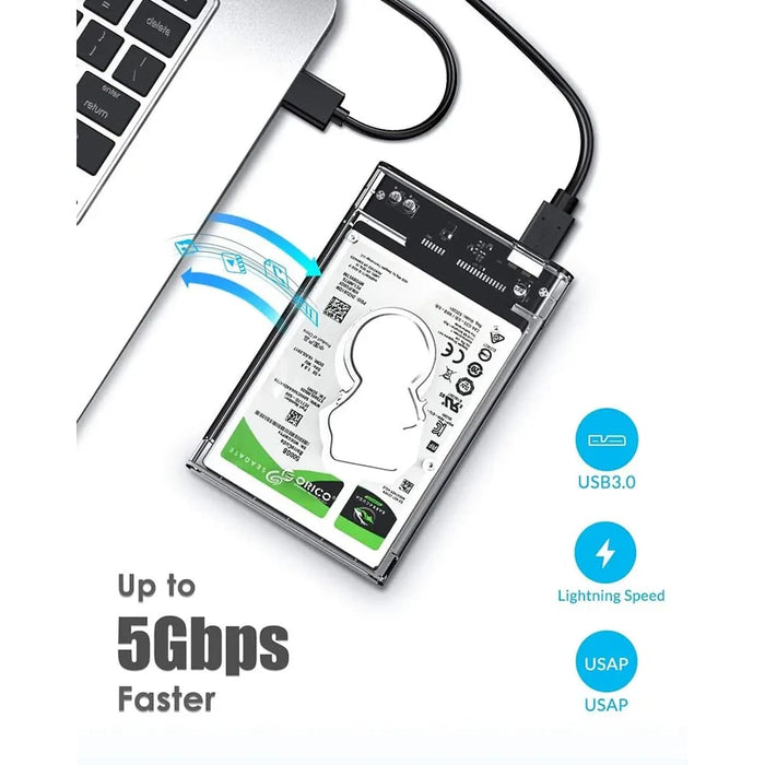 Usb 3.0 to Sata Iii Hard Drive Case for 2.5 Hdd Ssd