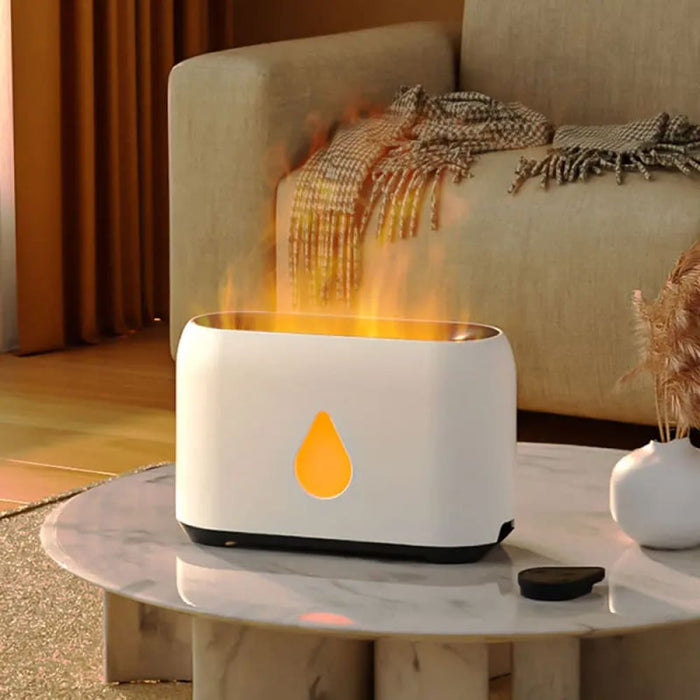 Usb Aroma Diffuser With Remote Control And Led Flame Lamp