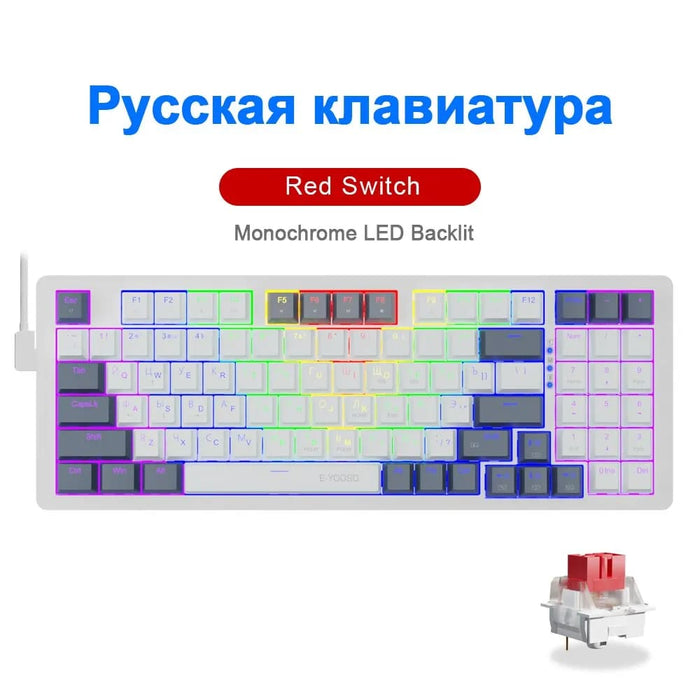 Usb Mechanical Gaming Keyboard With Monochrome Backlight 94