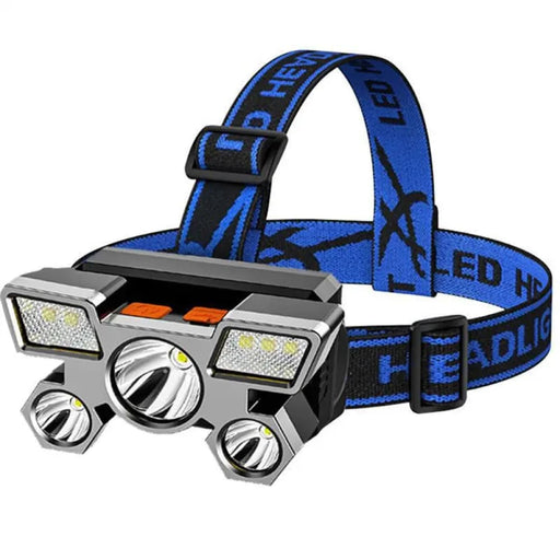 Usb Rechargeable Led Headlamp For Fishing And Mining 5 Head