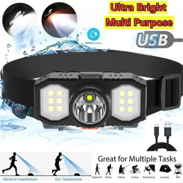 Usb Rechargeable Led Headlight For Outdoor Work