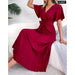 V Neck Chiffon Maxi Dress for Women