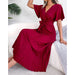 V Neck Chiffon Maxi Dress for Women
