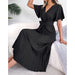 V Neck Chiffon Maxi Dress for Women