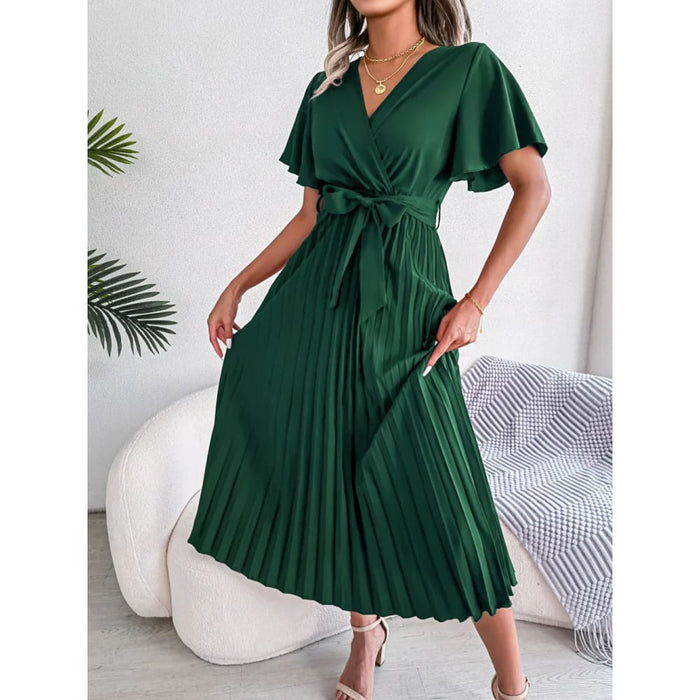 V Neck Chiffon Maxi Dress for Women
