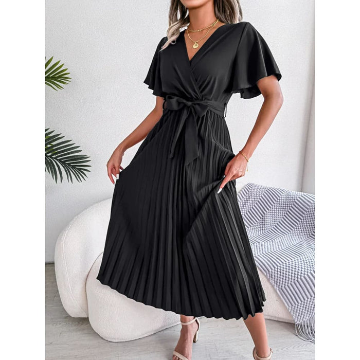 V Neck Chiffon Maxi Dress for Women