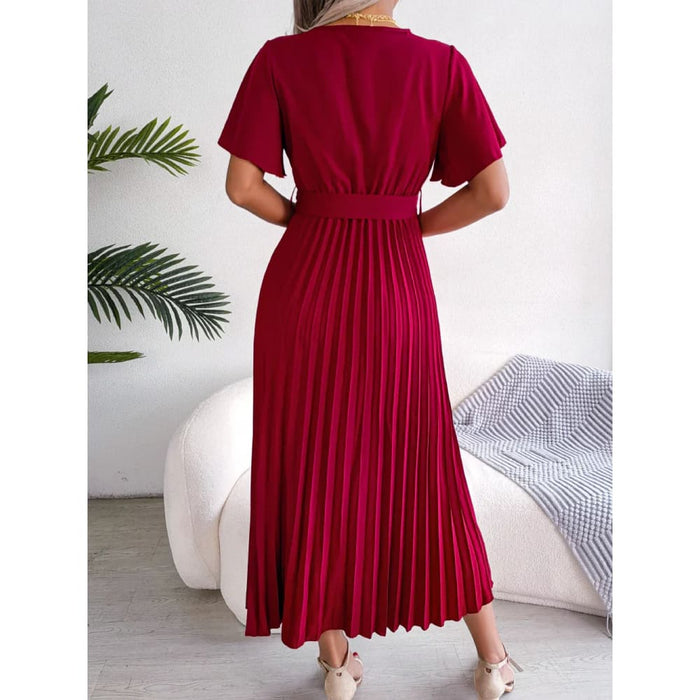 V Neck Chiffon Maxi Dress for Women