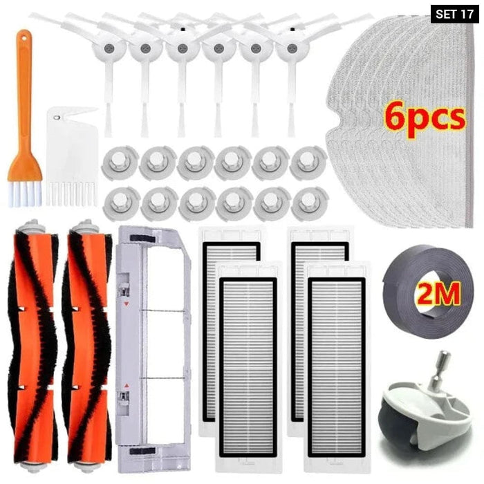 Vacuum Cleaner Dust Box With Side/ Main Brush For Roborock