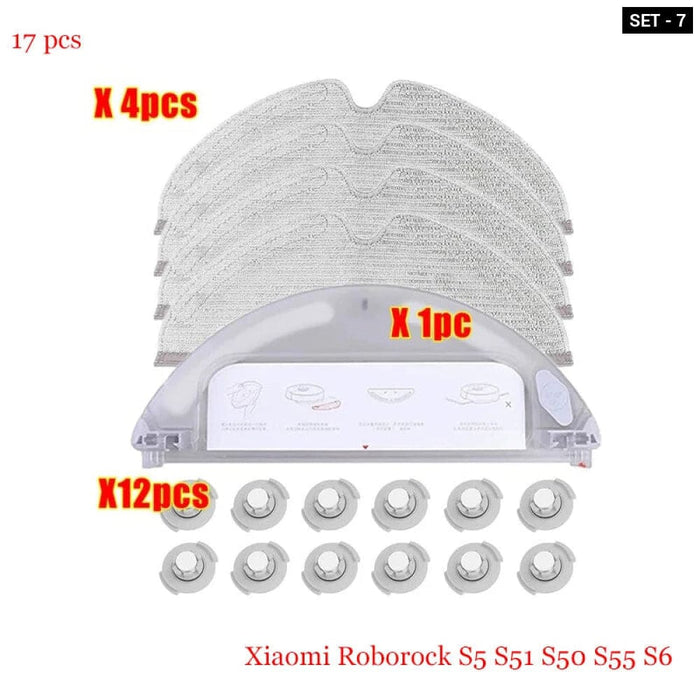 Vacuum Cleaner Dust Box With Side/ Main Brush For Roborock