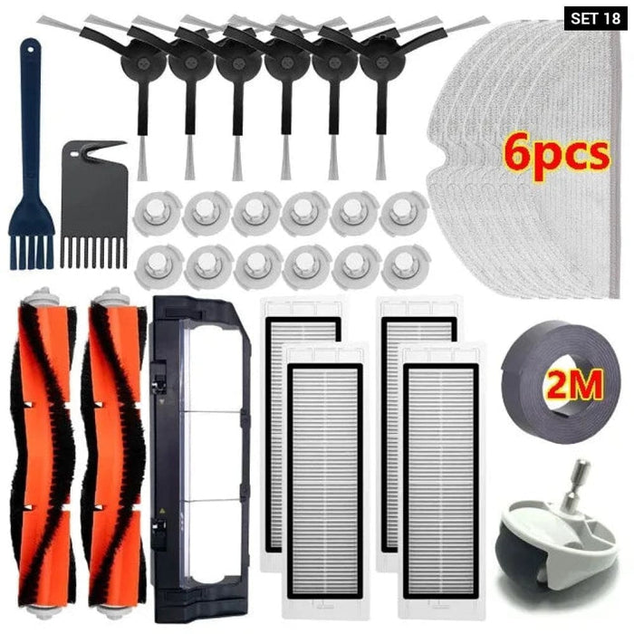 Vacuum Cleaner Dust Box With Side/ Main Brush For Roborock