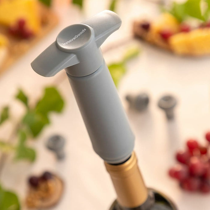 Vacuum Pump and Wine Stoppers Winuum Innovagoods (4 Caps)