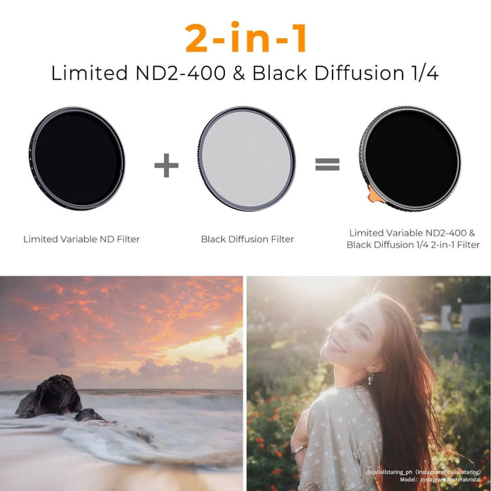 Variable Nd2 - 400&1 4 Black Mist Diffusion 2in1 Camera