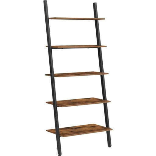 Vasagle Industrial Ladder Shelf 5 Tier Bookshelf Rack Wall