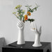 Vase Gesture Flowers Flower Arrangement Dried Home Decor