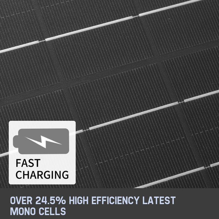 250W Solar Blanket Mono 12V Folding Solar Panel Completed Kit 5M Cable Dual Usb