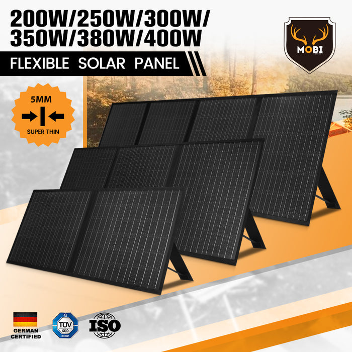 250W Solar Blanket Mono 12V Folding Solar Panel Completed Kit 5M Cable Dual Usb