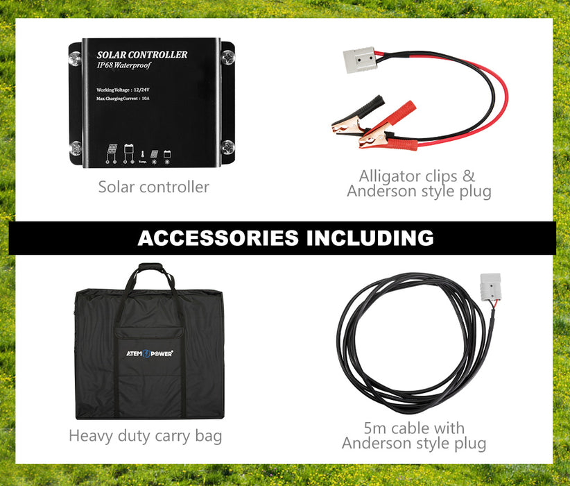 12V 160W 200W 250W 300W Folding Solar Panel Kit Lightweight Caravan Camping