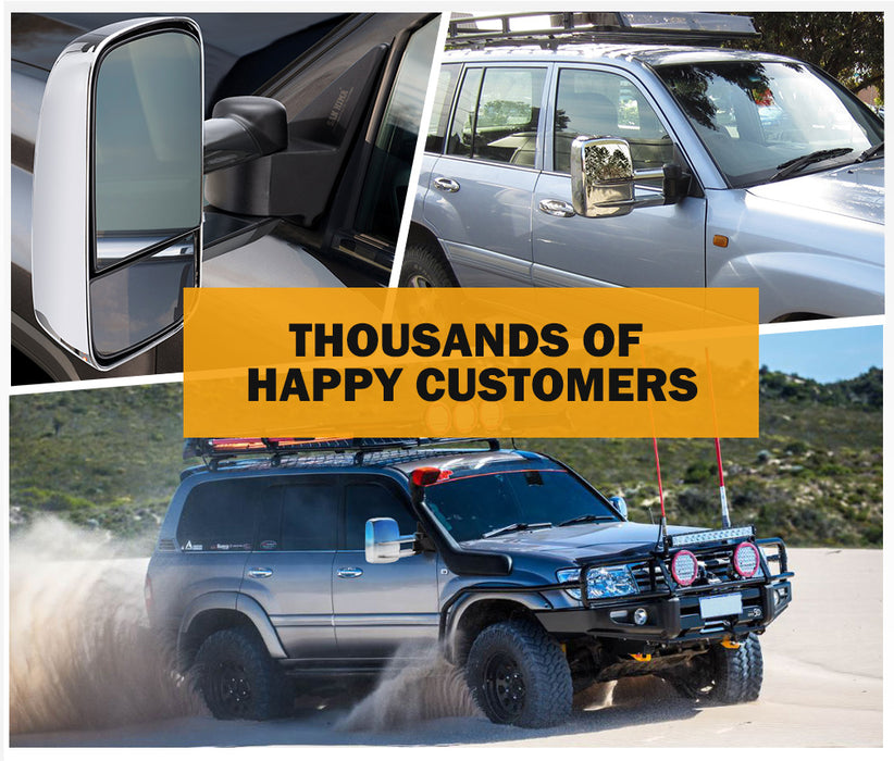 Extendable Towing Mirrors For Toyota Landcruiser 100 Series 1998-2007