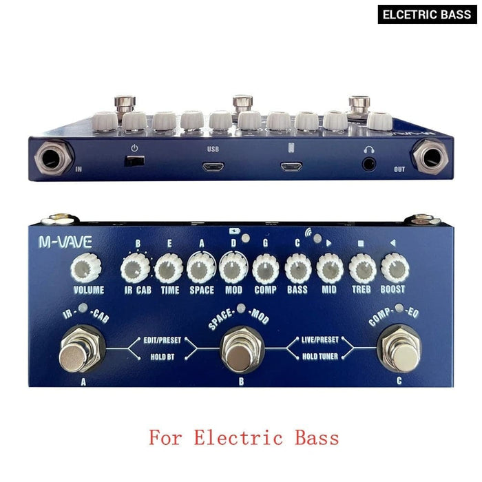 M-vave Cube Baby Guitar Multi-effects Pedal 8 Ir Cabinets