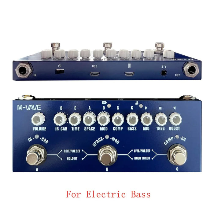 M-vave Cube Baby Guitar Multi-effects Pedal 8 Ir Cabinets