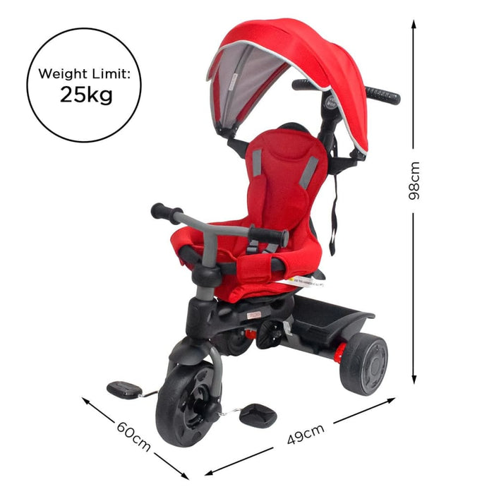 Veebee Explorer 3 - stage Kids Trike With Canopy - Red
