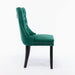 2x Velvet Dining Chairs - Green