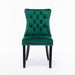 2x Velvet Dining Chairs - Green