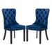 4x Velvet Dining Chairs Upholstered Tufted Kithcen Chair
