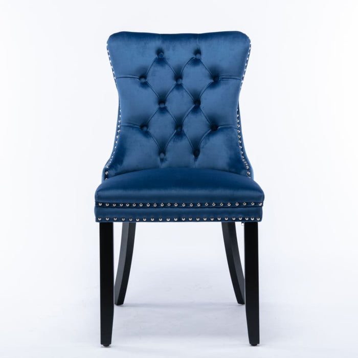 8x Velvet Dining Chairs Upholstered Tufted Kithcen Chair