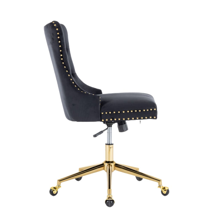 Velvet Home Office Chair- Black
