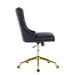 Velvet Home Office Chair- Black
