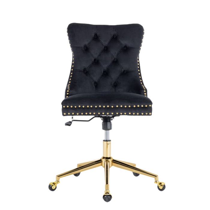 Velvet Home Office Chair- Black