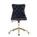 Velvet Home Office Chair- Black